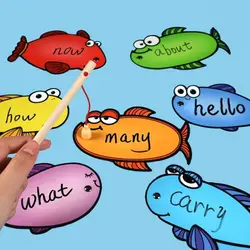 Dry Erasable Cards Alphabet Letter Tracing Card Educational Learning Magnetic Go Fishing Game Educational Toys Montessori Toys