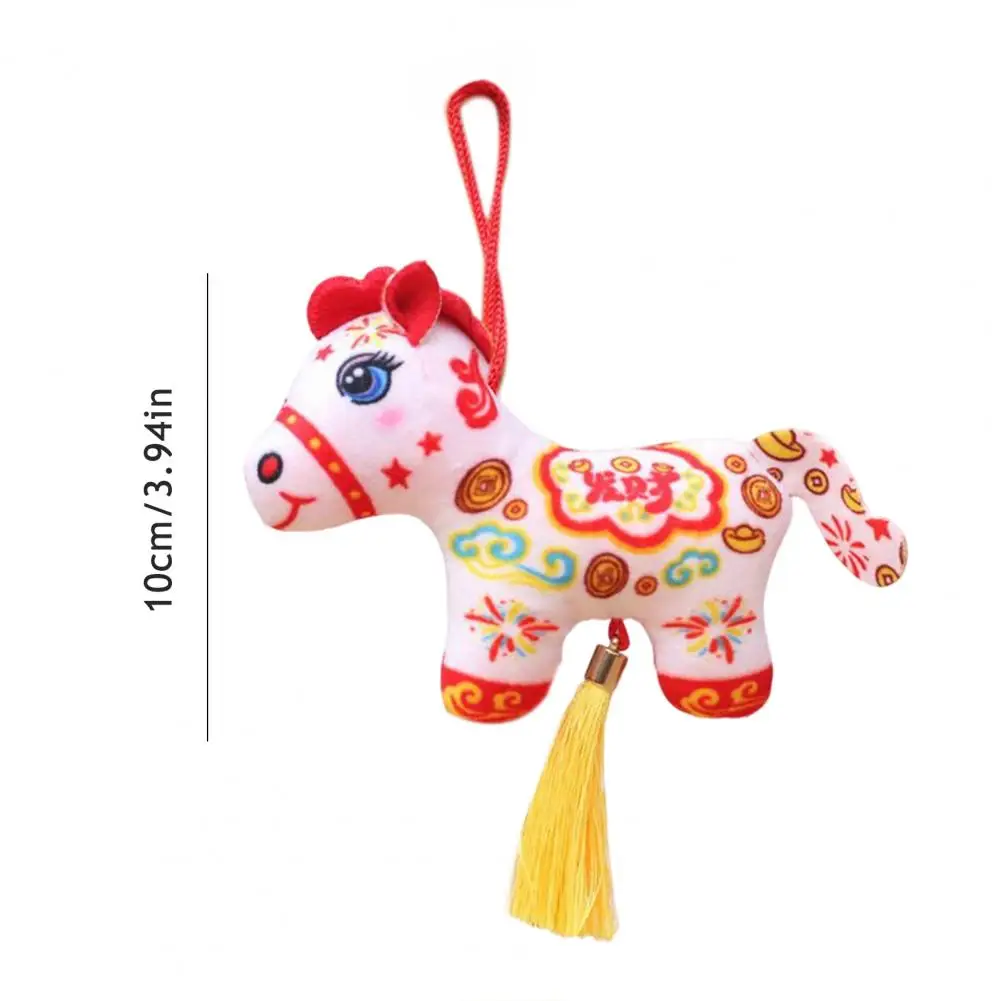 Pferde-Anhänger, Schlüsselanhänger, Plüsch, Glückspferd, Puppe, weiches Sternzeichen, Pony-Figur, 2026, Jahr des Pferdes, niedliche Tasche, Rucksack, dekoratives Geschenk