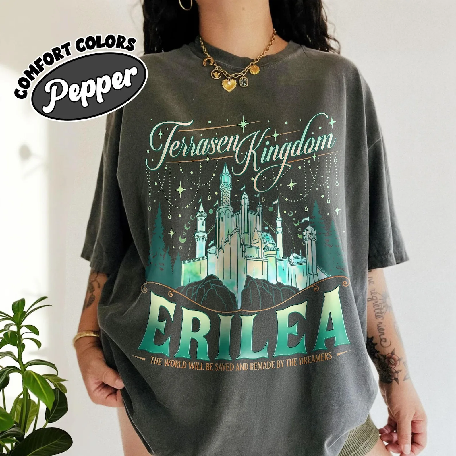 Terrasen TOGcotton Shirt, Aelin Fireheart T Shirt, House Galathynius SJM Tee, To Whatever End, Gift For Bookish Fan
