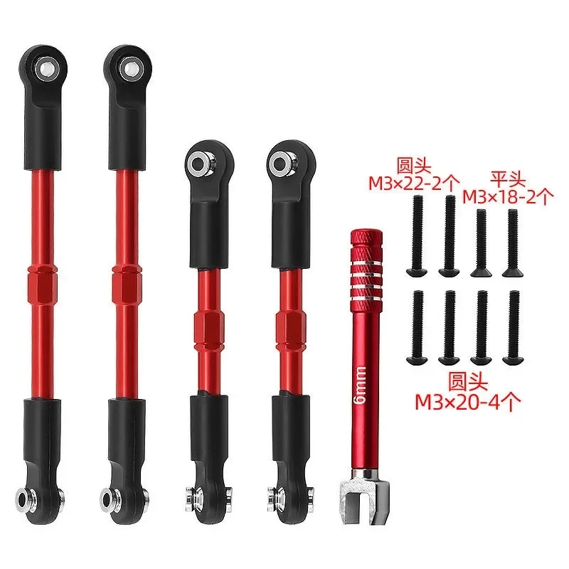 Metal Turnbuckles Camber Links Toe Links Set Linkage for ARRMA 1/10 GORGON 4X2 VORTEKS 2WD FURY MEGA 550 QUAKE Upgrade Parts