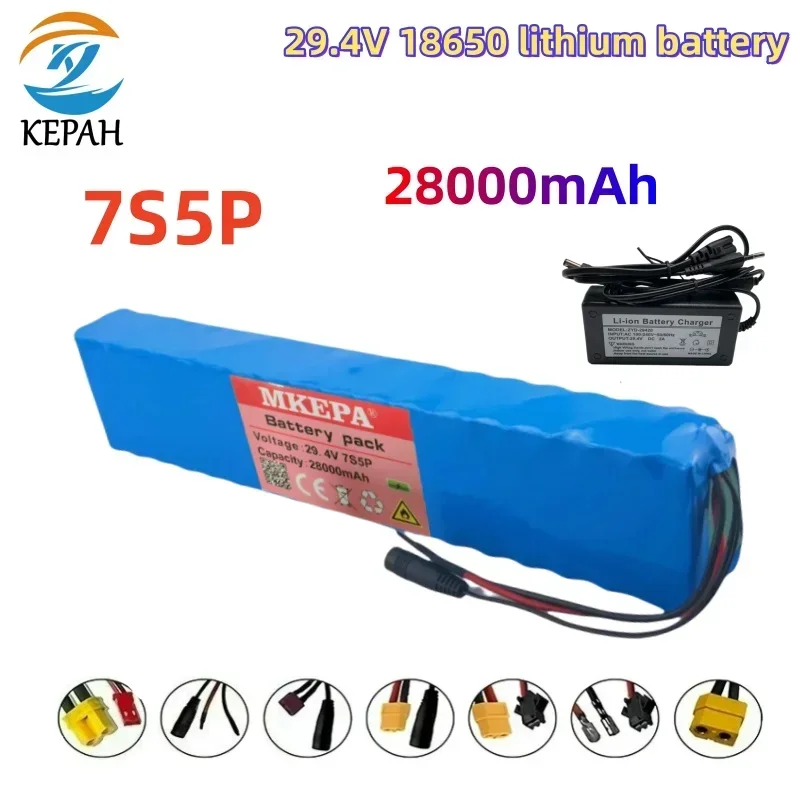 

24V 28000mah 18650 Lithium Battery 7s5p High Capacity Power Pack for Electric Scooter