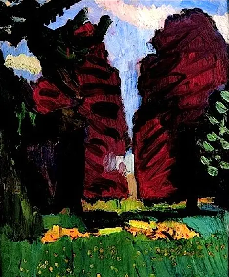 Handmade Wall Art Canvas Painting Copper Beeches 1901 by Henri Matisse,Free Shipping,High Quality