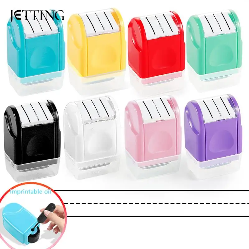 3 Pieces Dashed Handwriting Lines Practice Roller Stamp Self Inking Line Rolling Stamp Teacher Stamp