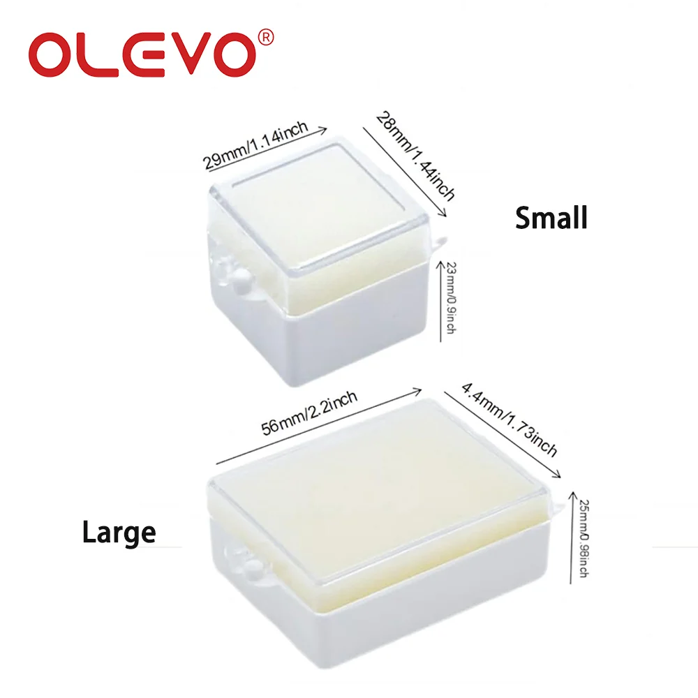 OLEVO 20/50 Pcs Denture Sponge Retainer Case Plastic Dental Crown Veneer Fake Teeth Storage Box with Foam Oral Hygiene Tools