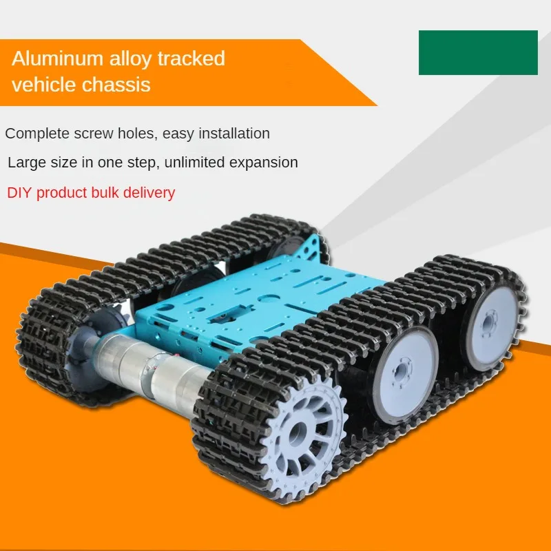 RC Tank Chassis Shock Absorption Trolley Crawler Metal Frame z silnikiem 6-9V do gąsienicowego czołgu DIY Kit RC Programmable Robot Car