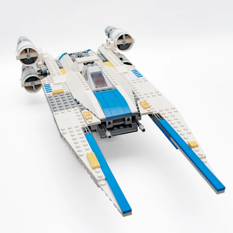 Bloques de construcción de caza Rebel u-wing para niños, juguete de ladrillos para armar nave espacial de MOC-75155, juego educativo, ideal para regalo de cumpleaños