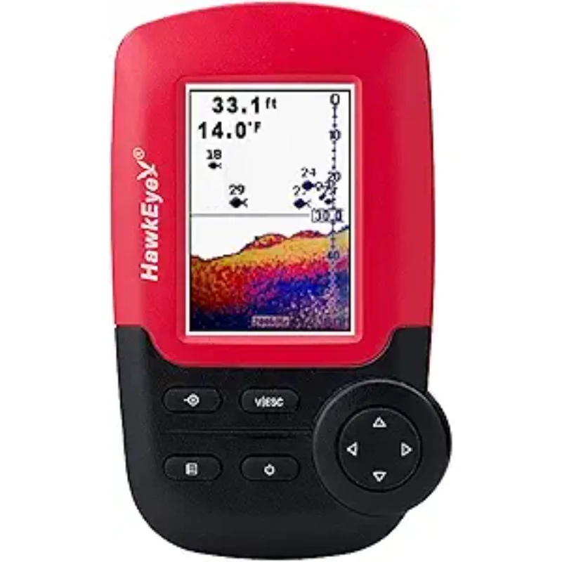 

HawkEye Fishtrax 1C Fish Finder with HD Color Virtuview Display, Black/Red, 2" H x 1.6" W Screen Size