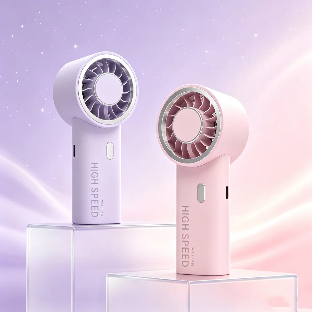 Portable Rechargeable Fan Soft-touch Matte Finishes Provide A Premium Feel and Resist Fingerprints on Portable Cooling Devices.