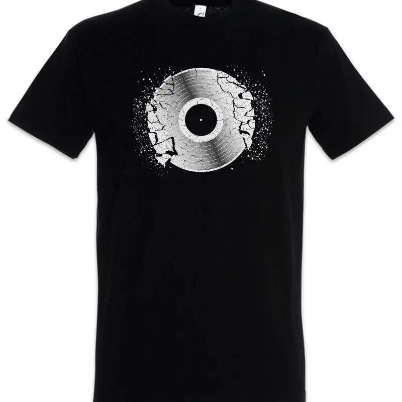 Vinyl Record Explosion T Shirt Dj Club Techno Collector Freak Fan