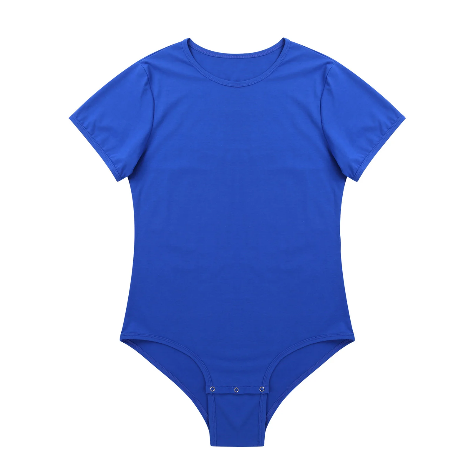 

Adult Elderly Incontinence Bodysuit Buttoned Crotch Crew Neck Short Sleeve Adaptive Bodysuit Caring Nursing Leotard Sleepwear