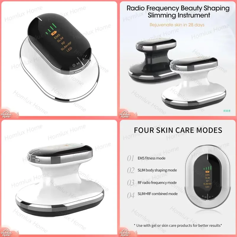Handheld RF Vibration Body Massager for Slimming Weight Loss Skin Tightening Cellulite Reduction Rechargeable Body Spa Beauty
