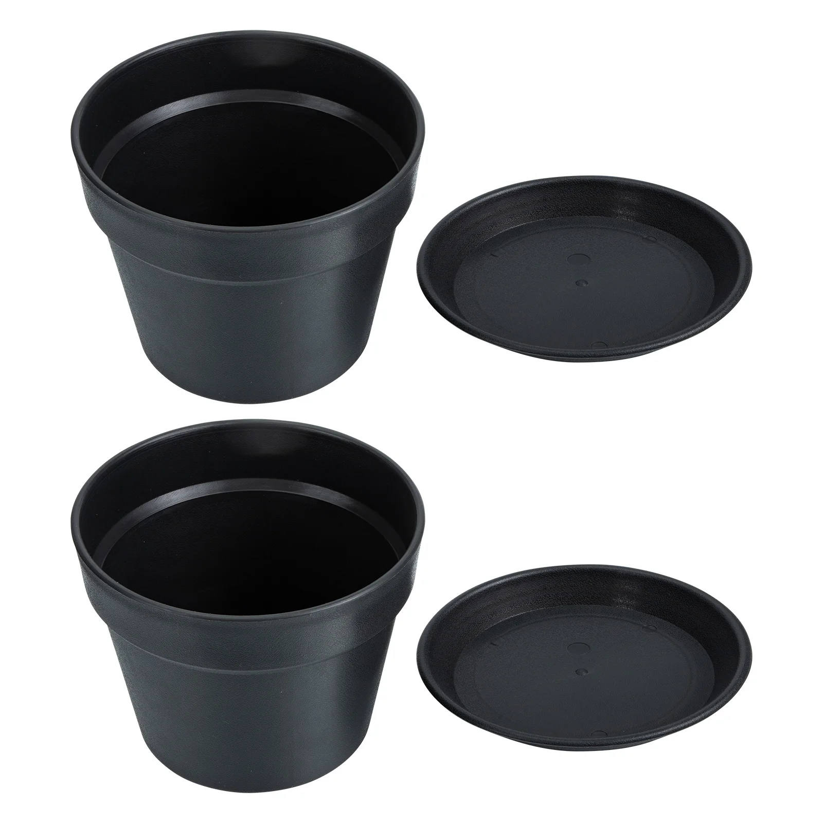 

2 Sets Resin Flower Pot Pots for Plants Succulent Flowerpot Plastic Orchid Decorative Garden PP Mini