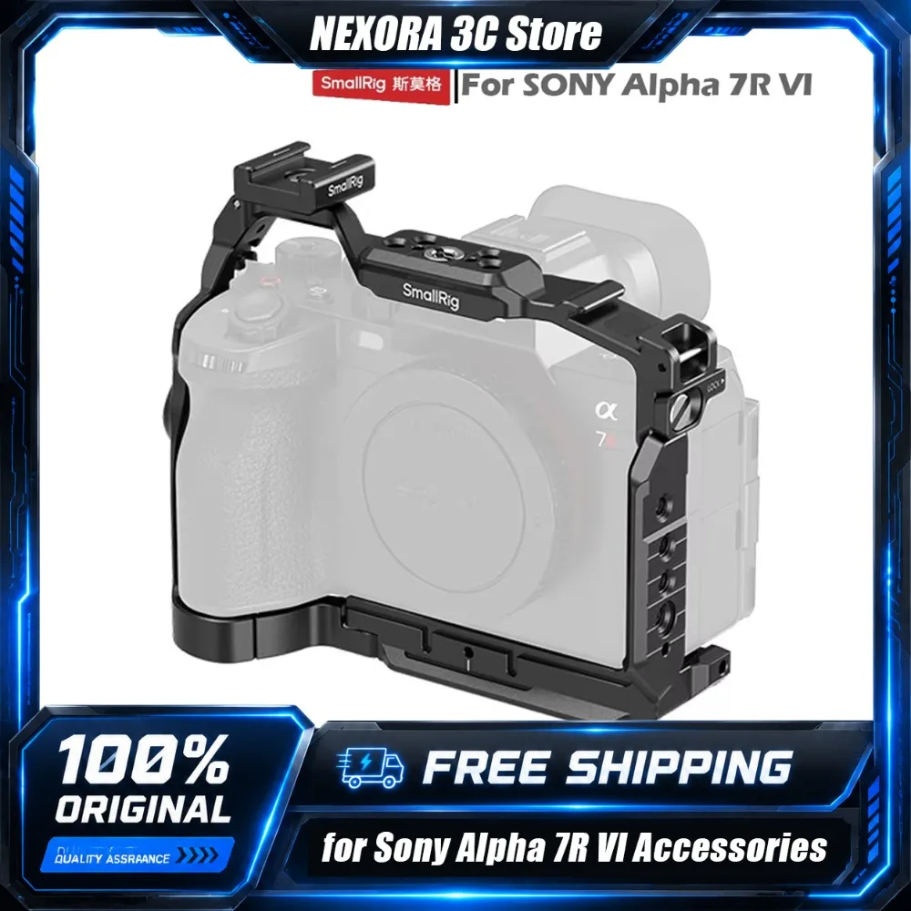 SmallRig HawkLock Cage for Sony Alpha 7R VI Camera Quick Release Rig 6702 With 1/4