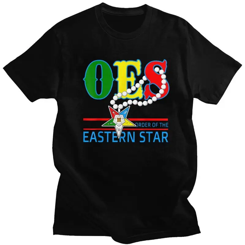 Custom Male OES Eastern Star T Shirts Short-Sleeve Cotton Tshirts Streetwear T-shirt Casual Tee Slim Fit Clothes