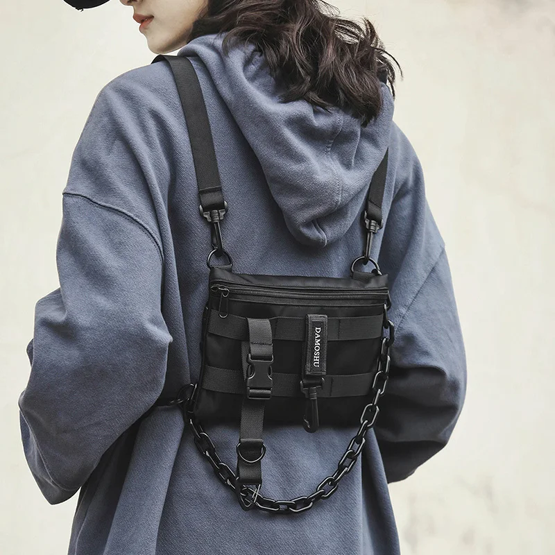 Functional Tactical Chest Pack Unisex Streetwear Bag Waist Pack Woman Chest Rig Bag Mini Backpack Fashion shoulder Crossbody Bag