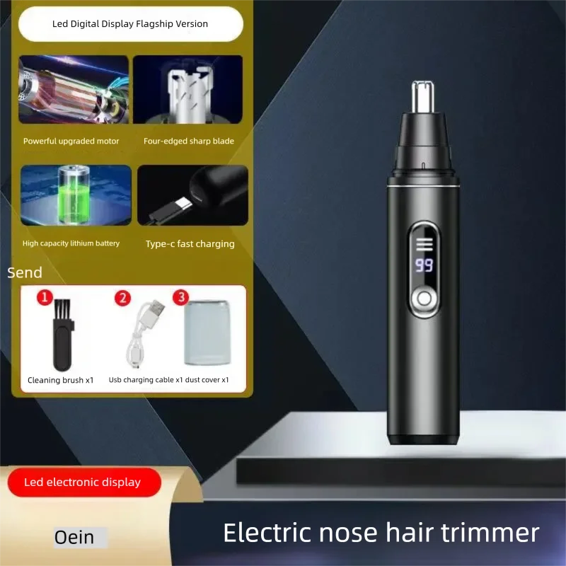 

2025 Electric Nose Hair Trimmer Portable Painless Charging Safe Trimming for Nasal Cavity