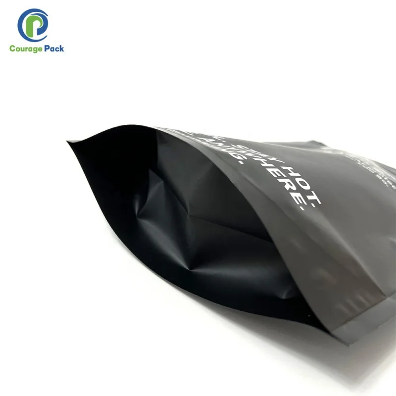 Sac à Fermeture Éclair en Plastique Refermable, Produit Personnalisé, avec Odeur Verde, 256 Poudres Noires, Emballage d'Impression Personnalisé