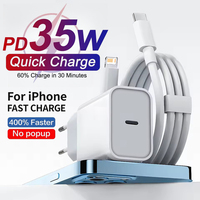 35W PD Fast Charger For iPhone 11 12 13 Mini 14 Pro Max X XR XS Max 7 8 Plus Quick Charging USB-C PD Charger Cables EU Plug Suit