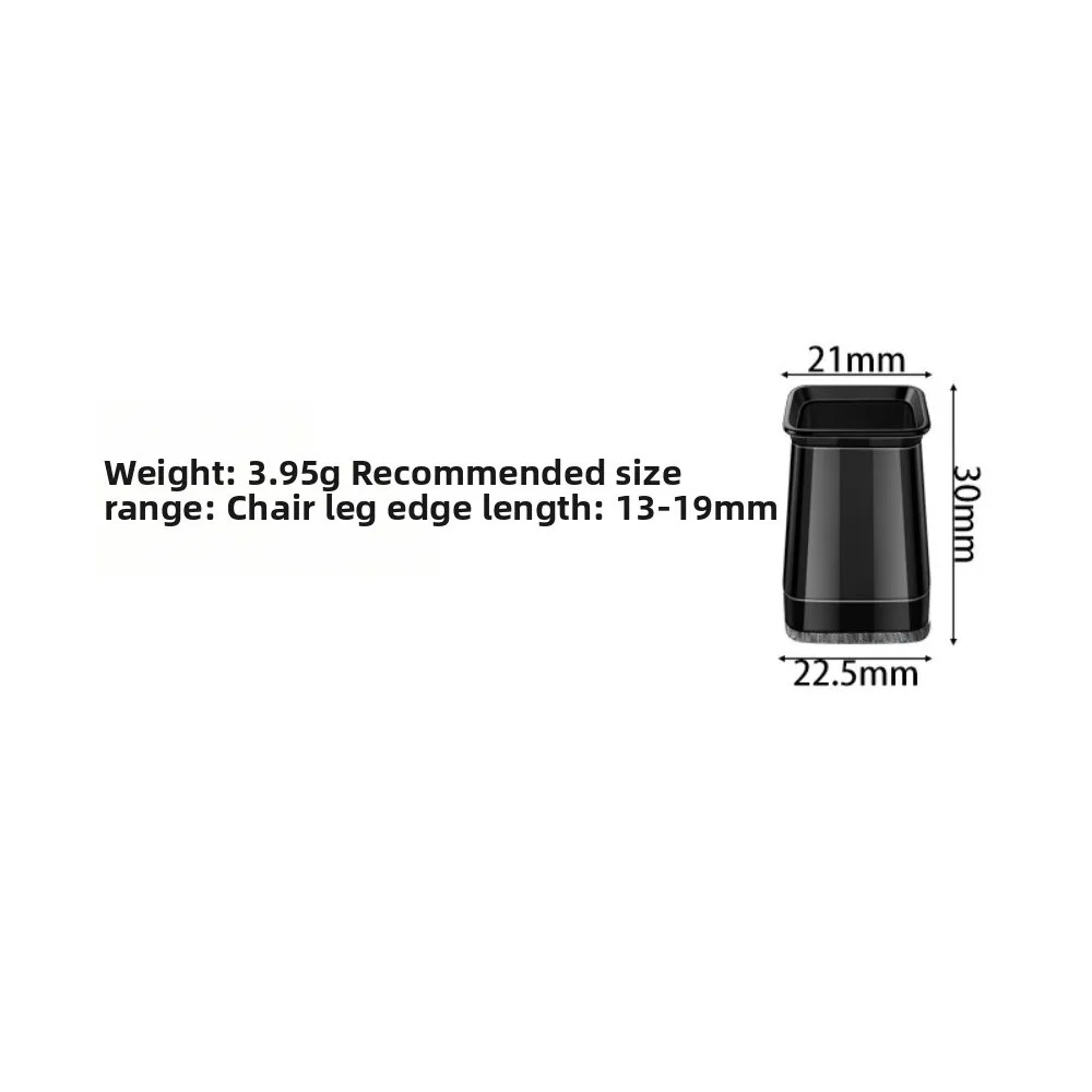 1/8pcs Anti-Scratch Chair Leg Floor Protectors Non-Slip Scratch-Resistant Furniture Leg Pads Square Shape Self-Adhesive