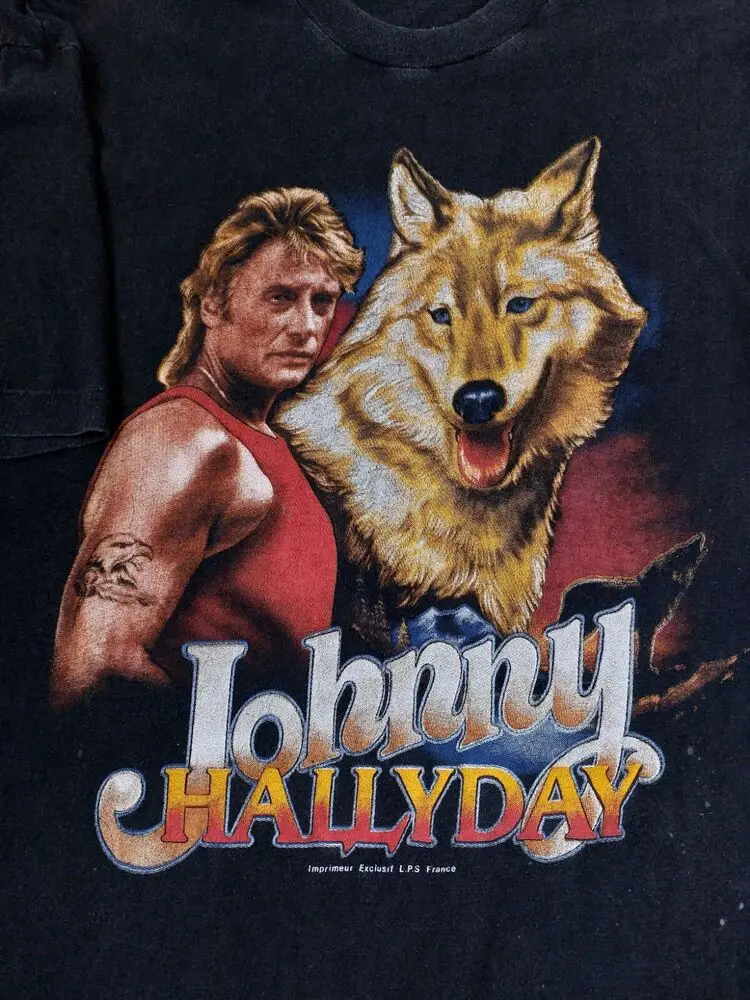 Vintage Rare Johnny Hallyday T-shirt with Wolf Art, Harris Walz 2024, Kamala Walz Waltz Cap, President and VP 2024 Dad Hat