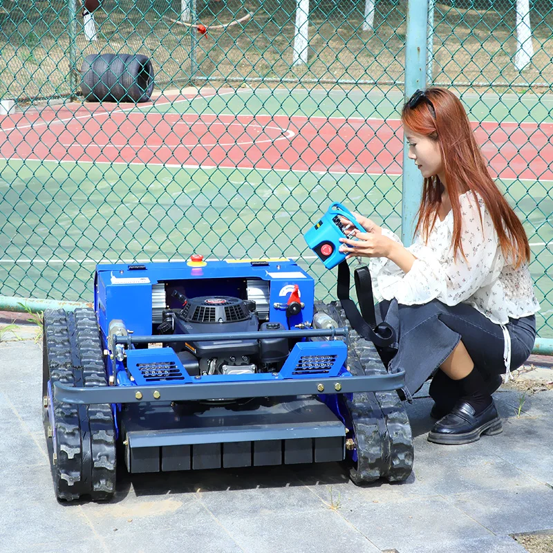 Control remoto inalámbrico personalizado, cortacésped más pequeño con seguimiento, robot para cortar césped, todo terreno, venta directa de fábrica