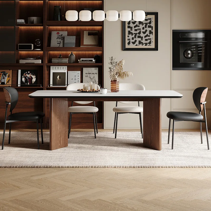 طاولة طعام، شقة منزلية صغيرة، طاولة غرفة معيشة عتيقة بلون الجوز