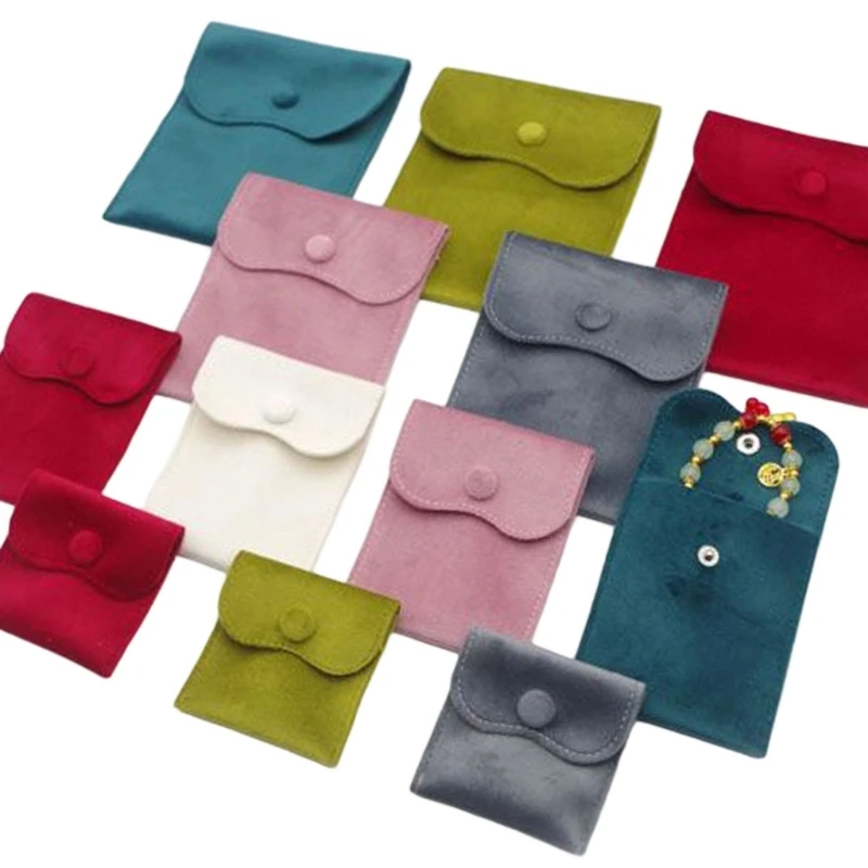 10 Individual Jewelry Storage Pouches with Gentle Fabric Contact for Sorted Storage, Travel Carrying, and Presentation 55KA
