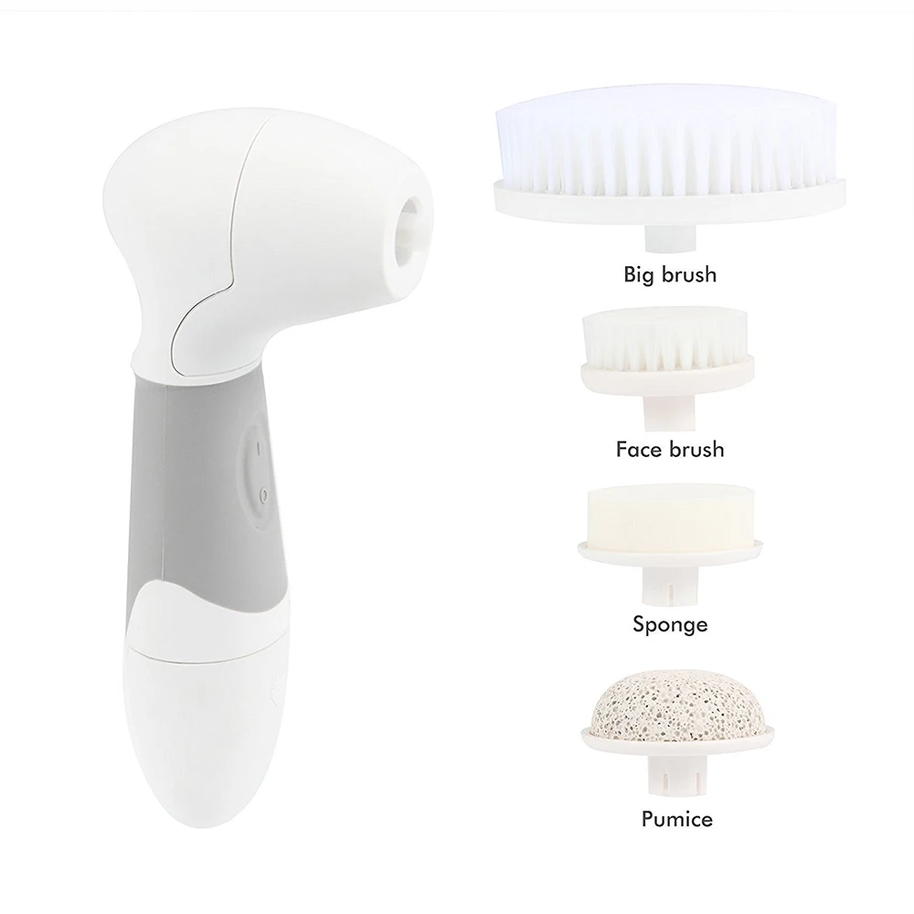 Brosse de nettoyage de massage facial 4 en 1, nettoyeur à ultrasons par vibration, soins de la peau du visage, dissolvant de points noirs, livres corporels, expecateur