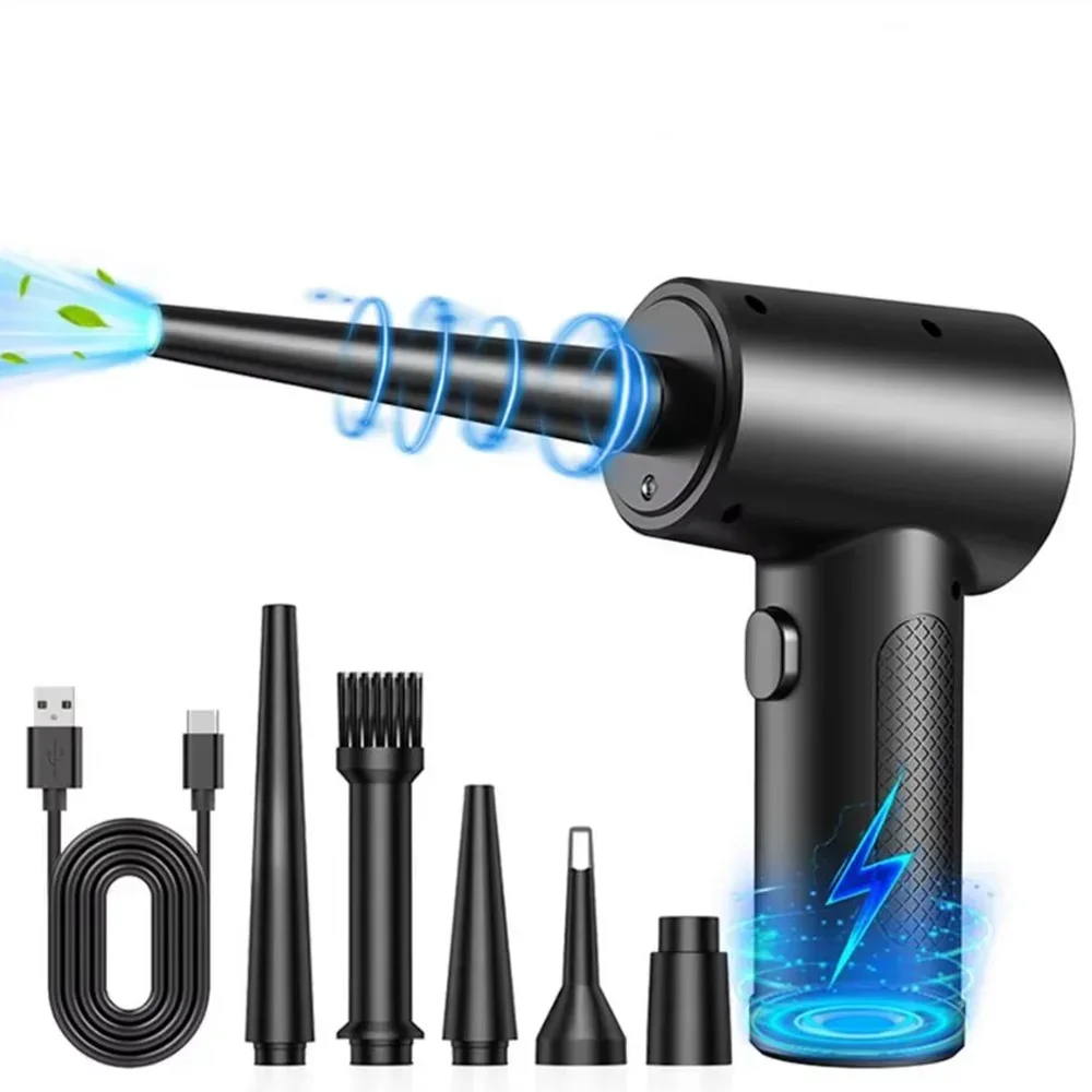 

1pc- Cordless Rechargeable Air Duster – Compressed Air Blower for Home, Car, Camera & Computer Keyboard Cleaning