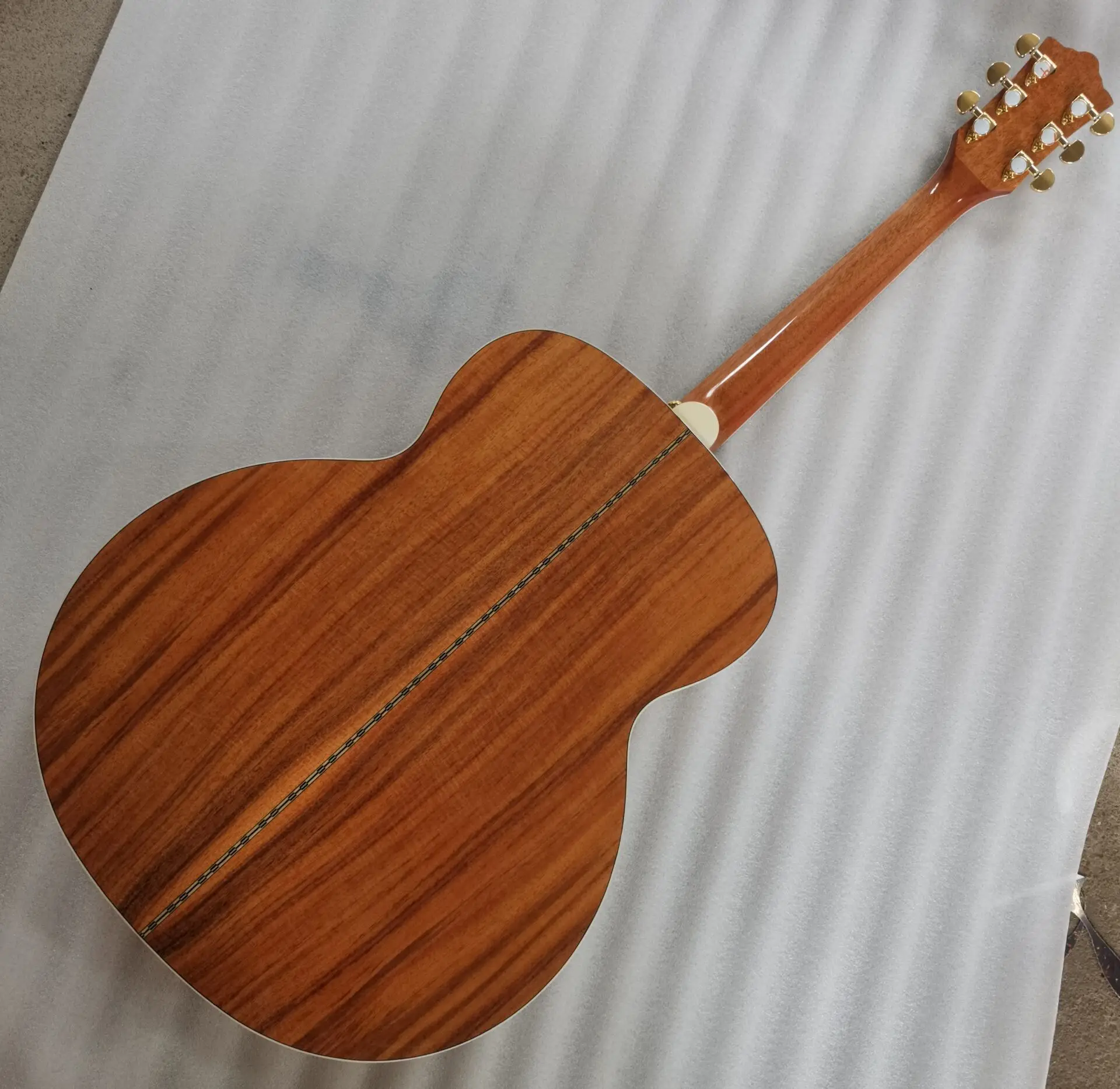 professional jumbo koa guitar with transacoustic pickup system F50 vintage guitar ebony fretboard acoustic electric guitars