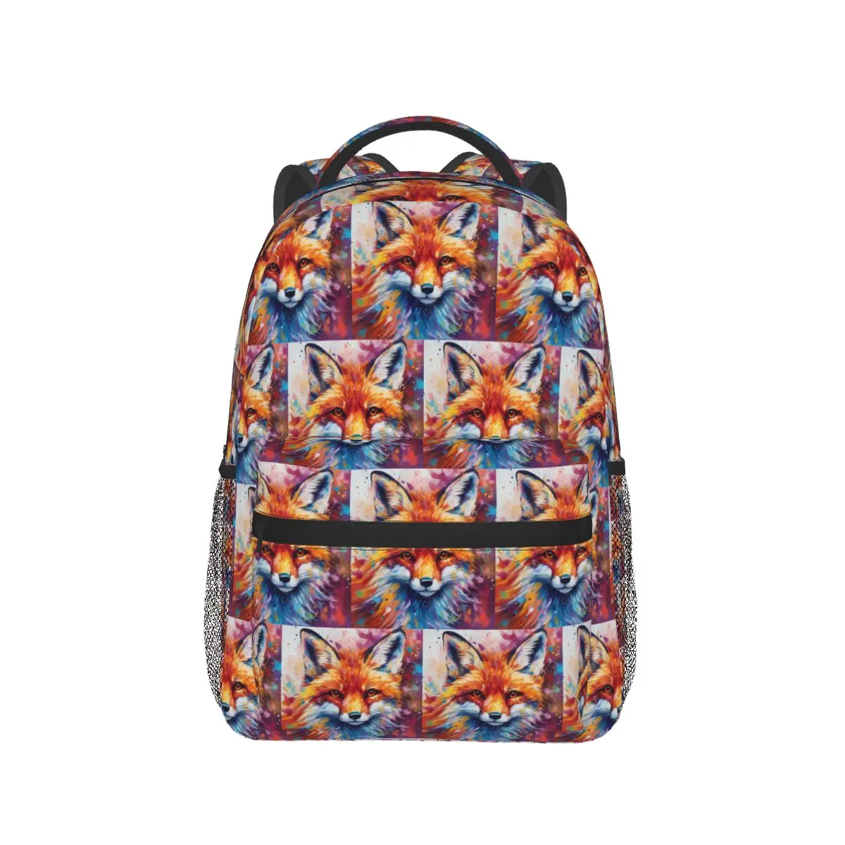 

Colorful Fox Red Fox Wildlife Painting Backpack Hot Sale Daypack Large Capacity Children BookBag School Bag Shoulder Bags