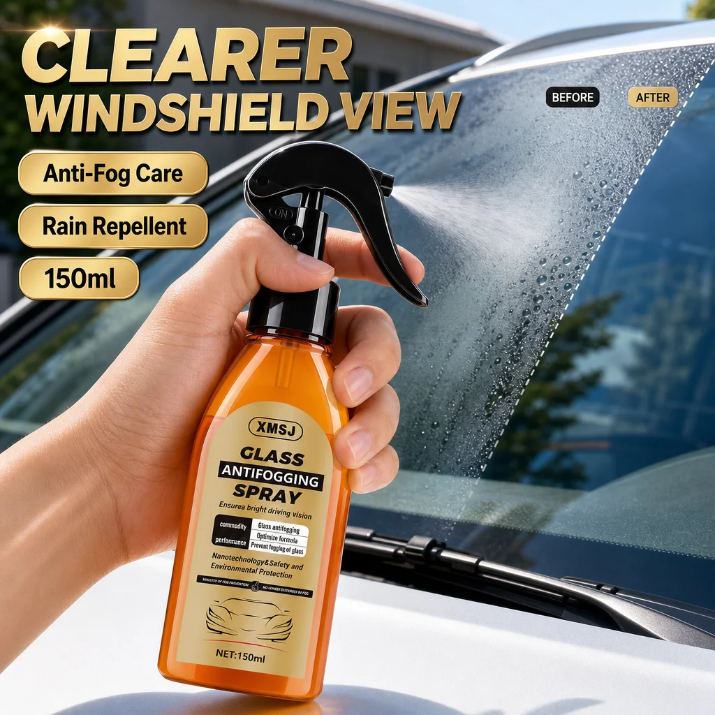 Glass Antifogging Spray 150ml Car Windshield Cleaner Rain Repellent Prevents Fogging Clear Vision