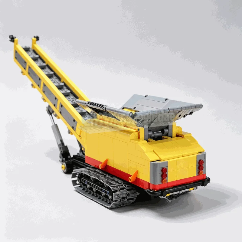 1771PCS Self Propelled Hopper Feeder Conveyor Building Block Technical Construction Machine Model DIY Assembly Toy Creative Gift