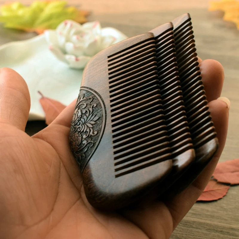 Pocket Comb Sandalwood Green Natural Super Narrow Dent Wood Combs Static Lice Beard Comb Hairstyle Sandalwood Comb