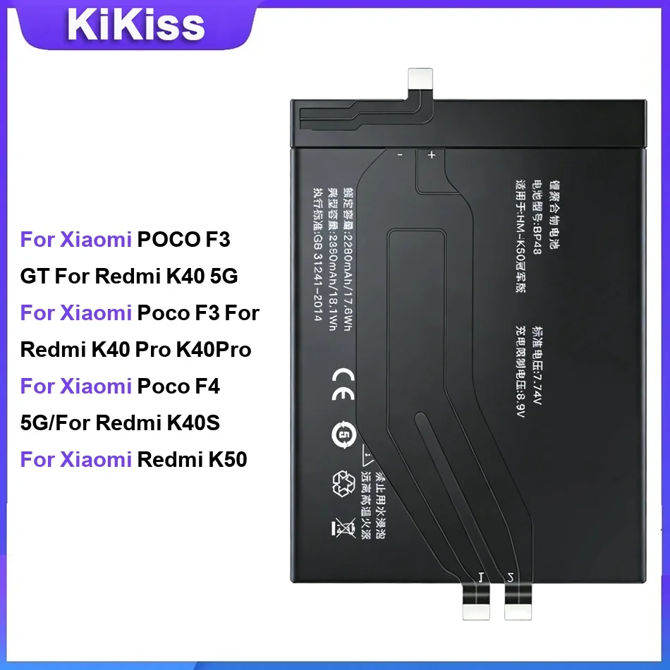 BM56 BM4Y BP48 BP49 Battery For Xiaomi K40 Gaming/K50 Gaming/K40/K40S/K40 Pro Phone Bateria+ Free Tools