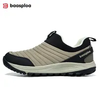 Baasploa Men Cotton Shoes Waterproof Casual Sneakers Male Slip-On Plush Warm Winter Shoes Anti Slip Wear-Resistant New Arrival