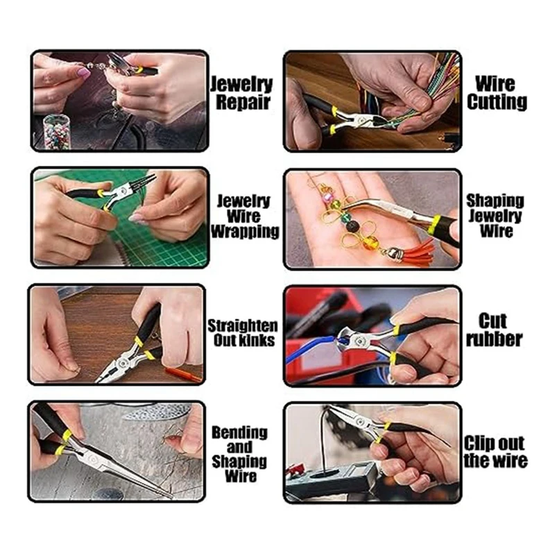 日曜大工のジュエリー,ワイヤーカッター,斜めの留め金,手作りのビーズの修理用のニードルノーズプライヤー