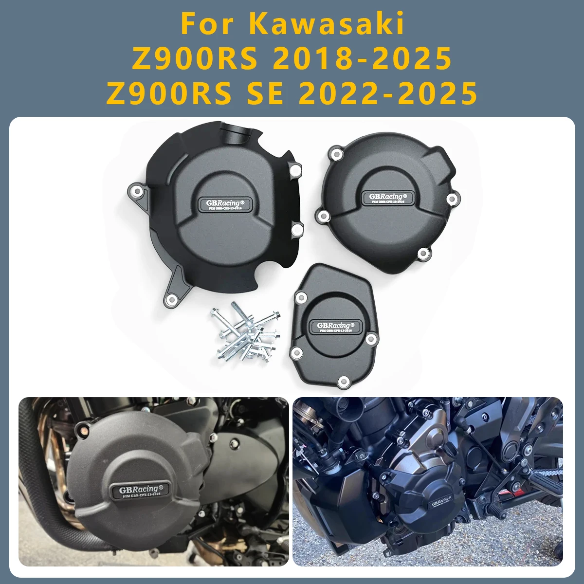

Motorcycle Engine Cover Clutch Cover Protection Set Accessories For Kawasaki Z900RS SE 2025 2024 2018-2023 Z900 Z-900 RS Z 900