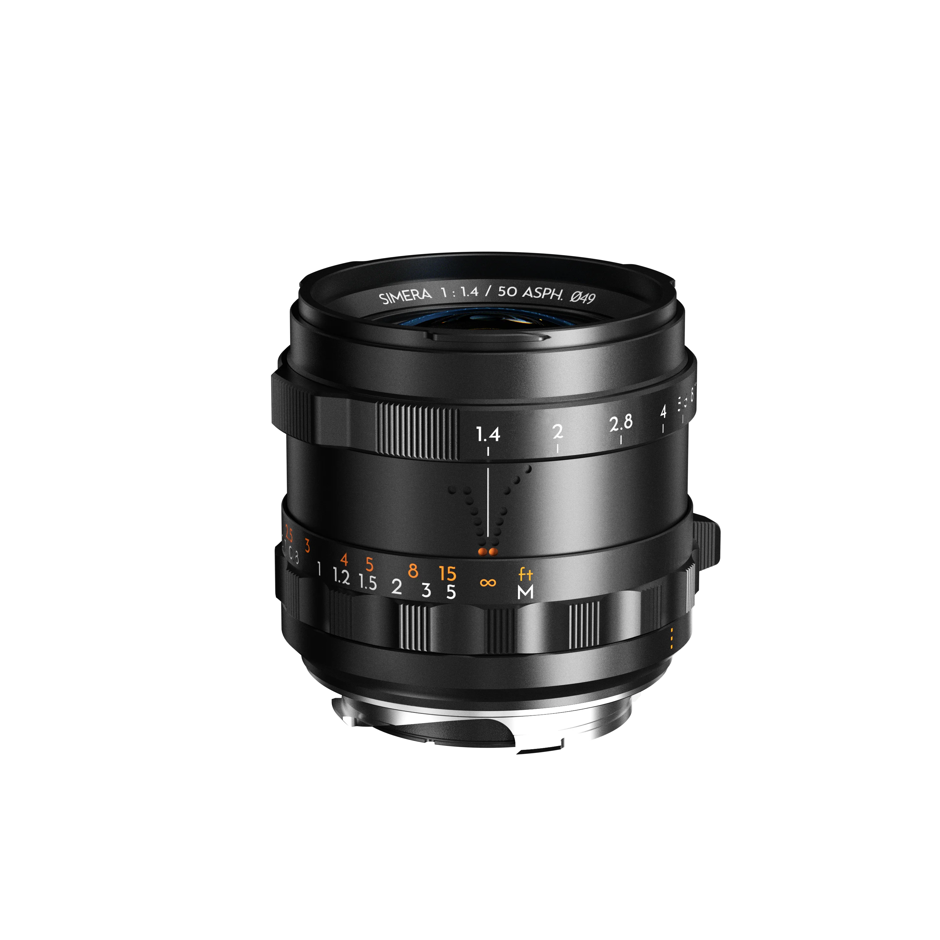 Simera 50mm f/1.4 M Mount Full frame Manual Black Lens for Leica M Mount