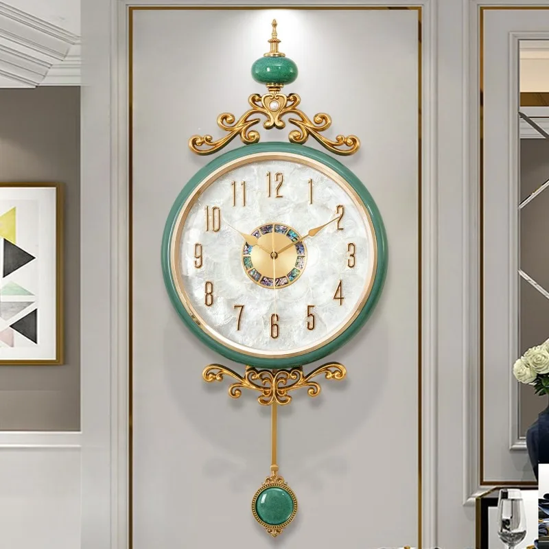 Modern Wall Clocks Luxurious Ceramic Mounted Walls Clock Creative Decoration Wall Mounted Clock Silent Bedroom Walls Clocks