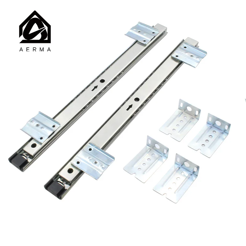 Under Desk Keyboard Tray Pull Out Holder Sliding Rails Computer Home Office Student Dormitory