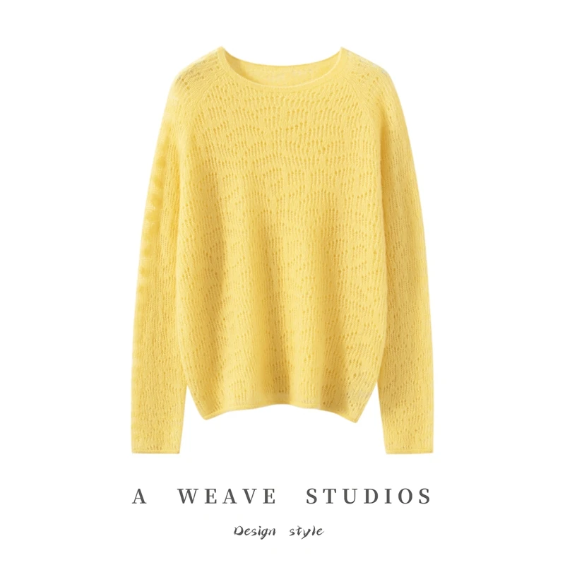 

Разноцветный мягкий 100% кашемировый свитер для зимы, пуловер, женский трикотаж с круглым вырезом и длинными рукавами, базовая теплая одежда, топы