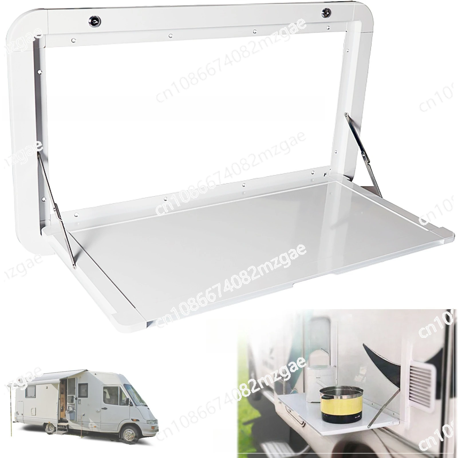 

RV external dining table folding with lock desktop attached to the car body table board modified car aluminum alloy expansion
