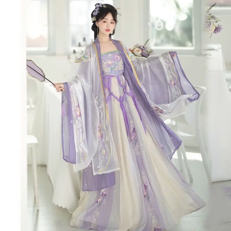 Abito Hanfu Donna Antico Hanfu cinese 8 pezzi Set Costume cosplay fata femminile Abito da ballo estivo Hanfu Party Outfit per le donne