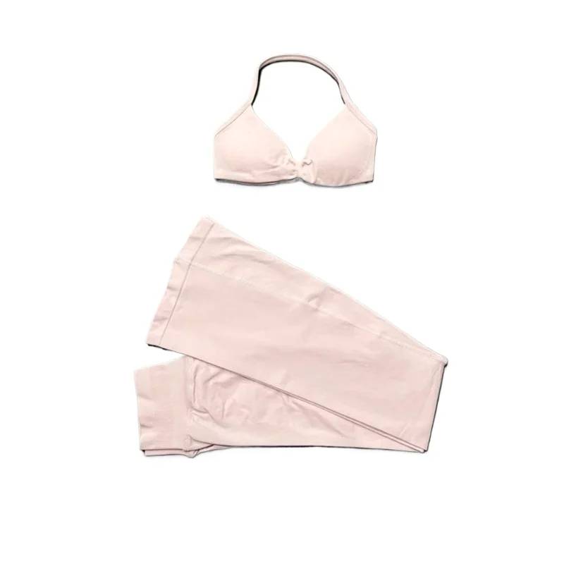 2-teiliges Nahtloses Neckholder-Sport-BH-Set mit Rückenausschnitt und Polsterung, Weiche Weitbeinige Hüftliftende Yoga-Hose, Figurbetontes Fitness-Workout-Set