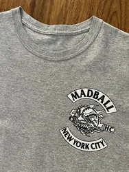 Madball-nyhc biker Tシャツ、新しいyork都市ハードコア、大型弾道フロント