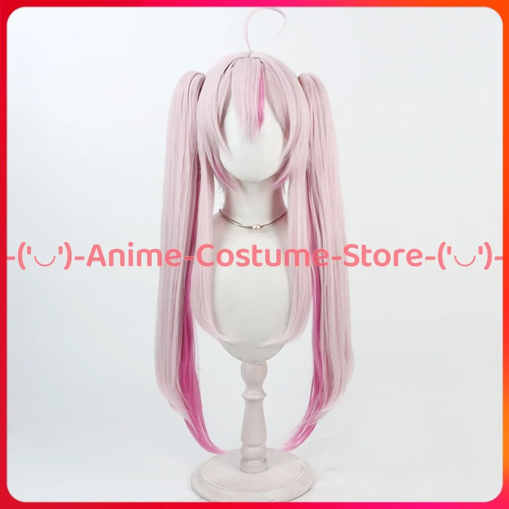 VTuber Na Serachan 코스프레 가발 포니 테일 애니메이션 게임 캐릭터 할로윈 카니발 파티 의상 가발 내열성 합성 머리카락