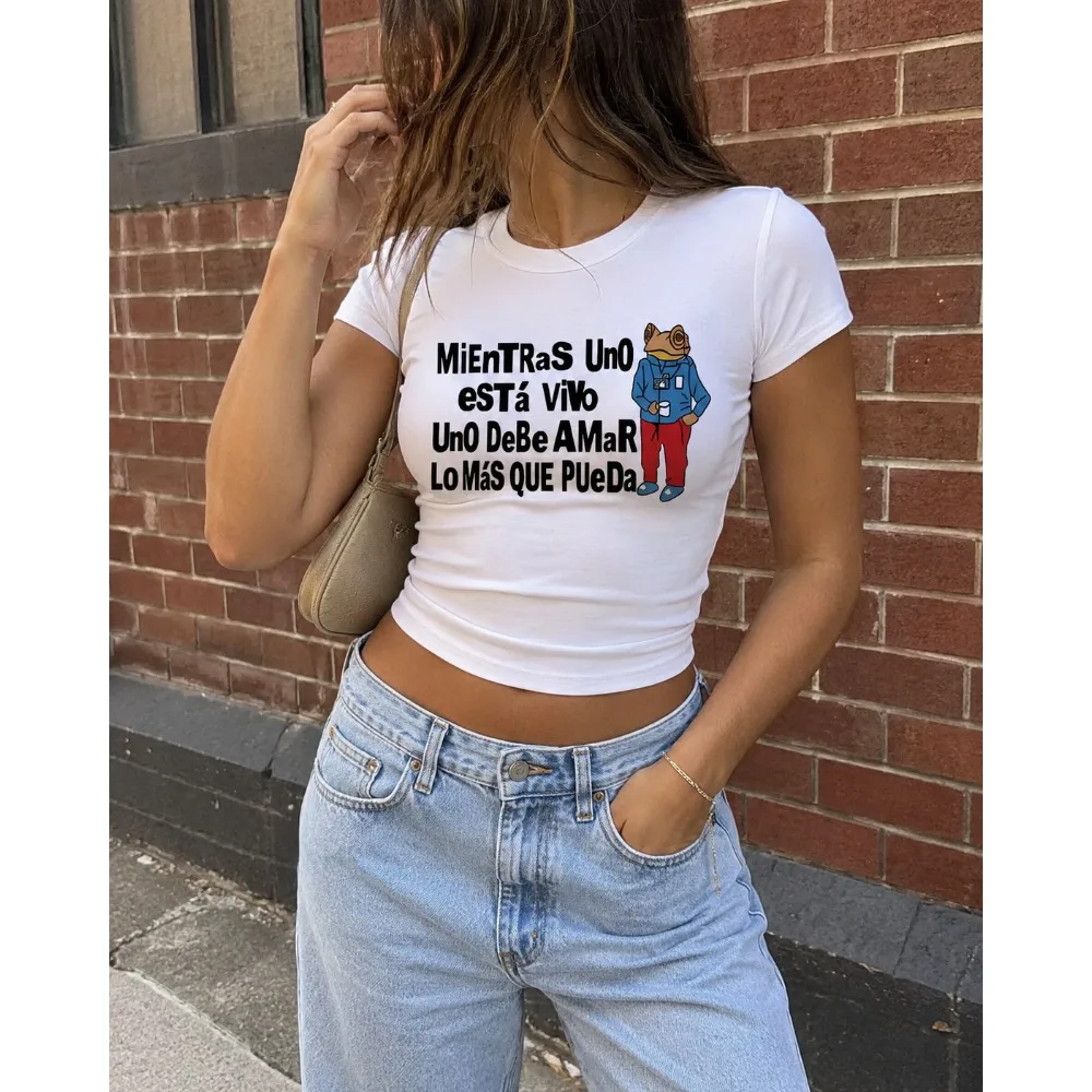 2026 Rapper Bad Bunny Tank Tops Debi Tirar Mas Fotos DTMF Tour Crop Tops Fashion Sleeveless T-shirts Streetwear Y2K Clothing