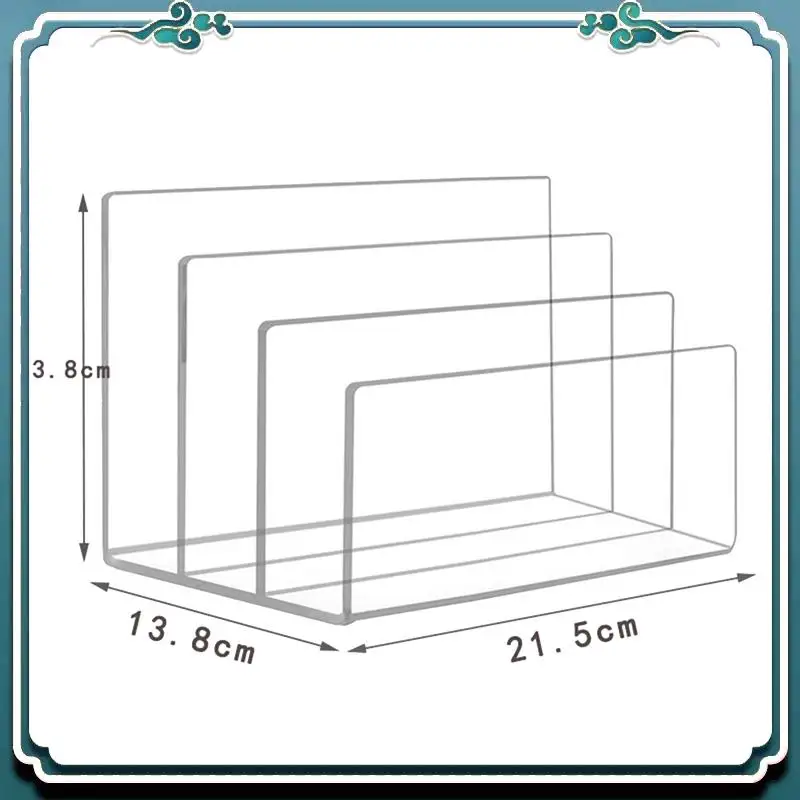 سهلة الاستخدام 1 قطعة حامل الملفات 3 أقسام عمودي منظم سطح المكتب شفاف مكتب فارز الملفات حامل الرف للمستندات Le #6