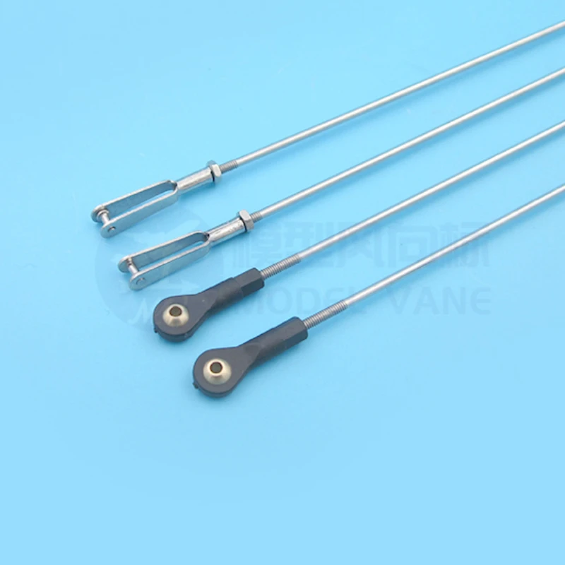 M2*L100-300mm Ball Head Buckle Stainless Steel Pull Rod Clevis Chuck Assembly Model Boat Servo Connection Part Tie Rod Link Rod